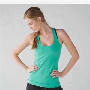 Lululemon Cool Racerback Bali Breeze Turquoise Sz 4.